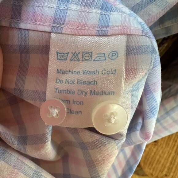 Twillory Mens Performance Fabric Plaid Button-Down‎ Shirt Career Size 15.5/34-35 - Picture 7 of 8